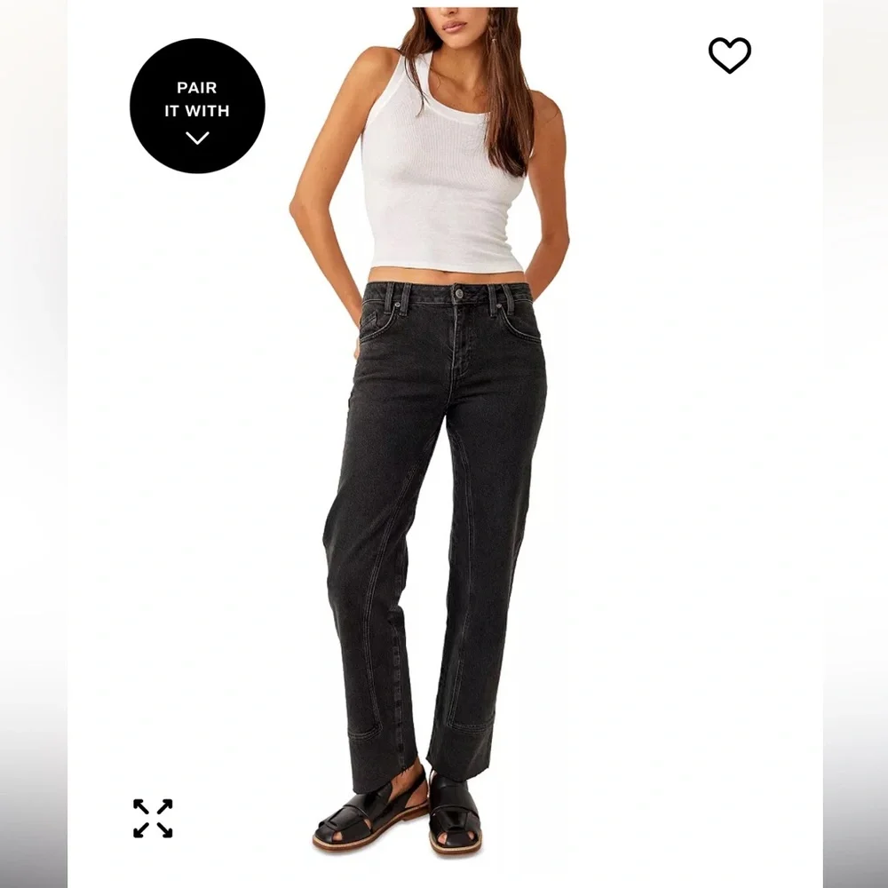 FREE PEOPLE RISK TAKER MID RISE JEANS || MAIN SQUEEZE sz 29 - Picture 5 of 11